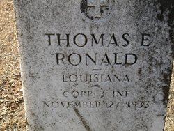 <i class="material-icons" data-template="memories-icon">chat_bubble</i><br/>Thomas E. Ronald<br/><div class='remember-wall-long-description'>Thomas E. Ronald Corporal 3rd Infantry World War I November 20th, 1883 - November 27th, 1933</div><a class='btn btn-primary btn-sm mt-2 remember-wall-toggle-long-description' onclick='initRememberWallToggleLongDescriptionBtn(this)'>Learn more</a>