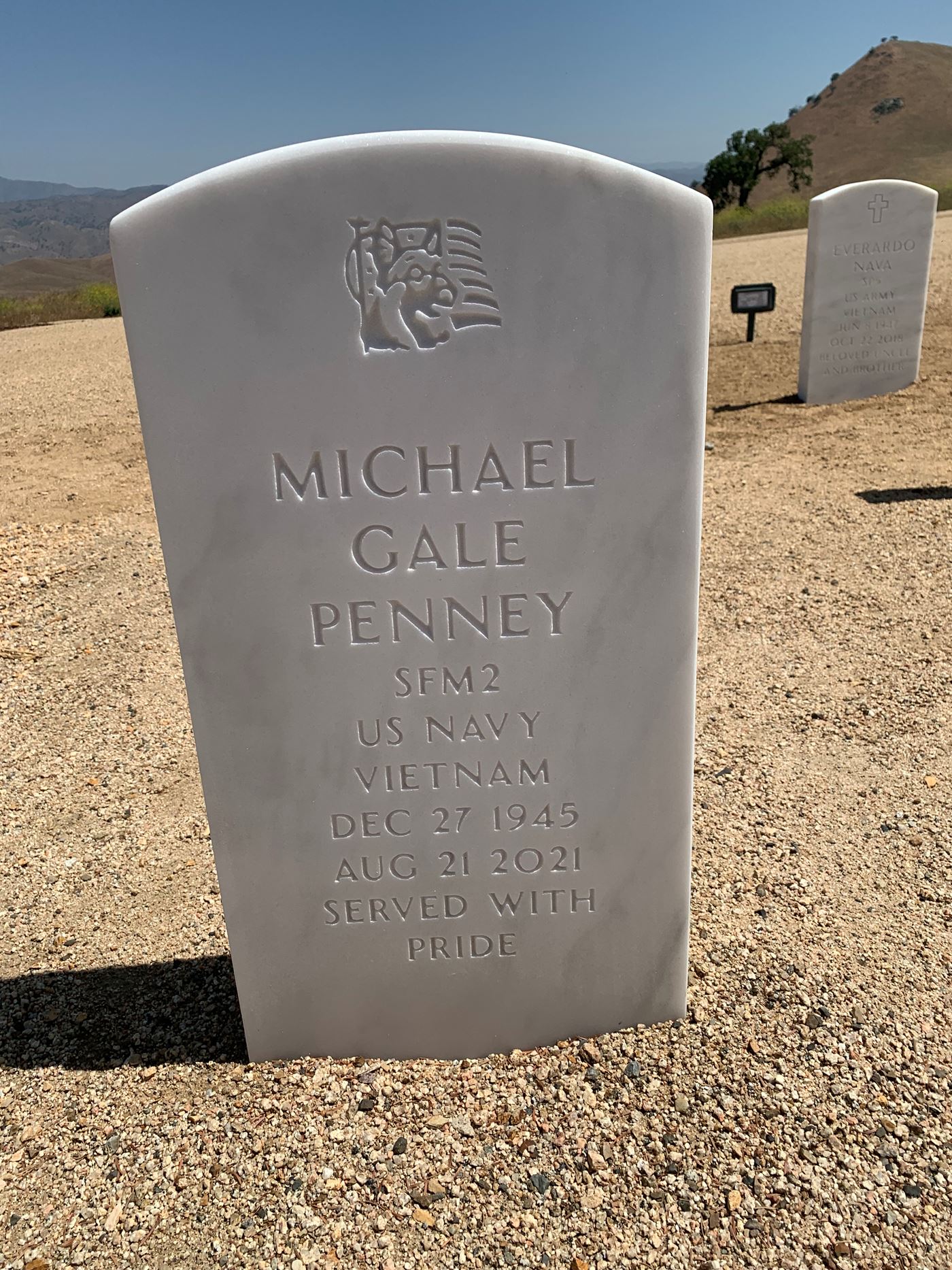 <i class="material-icons" data-template="memories-icon">account_balance</i><br/>Michael Penney, Navy<br/>Born 12/27/1945<br/>Passed on 8/21/2021<br/>Posted by: Cindy Yrigollen<br/><div class='remember-wall-long-description'>I love and miss you Dad.</div><a class='btn btn-primary btn-sm mt-2 remember-wall-toggle-long-description' onclick='initRememberWallToggleLongDescriptionBtn(this)'>Learn more</a>