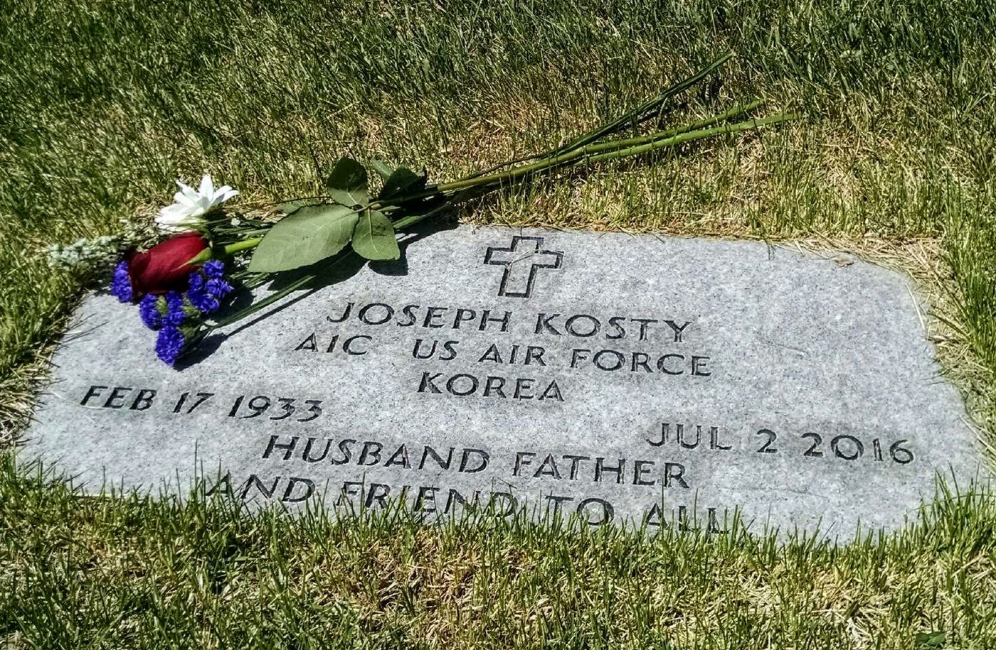 <i class="material-icons" data-template="memories-icon">message</i><br/>Joseph Kosty, Air Force, Airman First Class<br/>Served from 1951 to 1959<br/>Born 2/17/1933<br/>Passed on 7/2/2016<br/><div class='remember-wall-long-description'>Dad - The world was a better, kinder place because you were in it. You are greatly missed. Thanks for your honorable service to our country. Your loving daughter, Moni</div><a class='btn btn-primary btn-sm mt-2 remember-wall-toggle-long-description' onclick='initRememberWallToggleLongDescriptionBtn(this)'>Learn more</a>