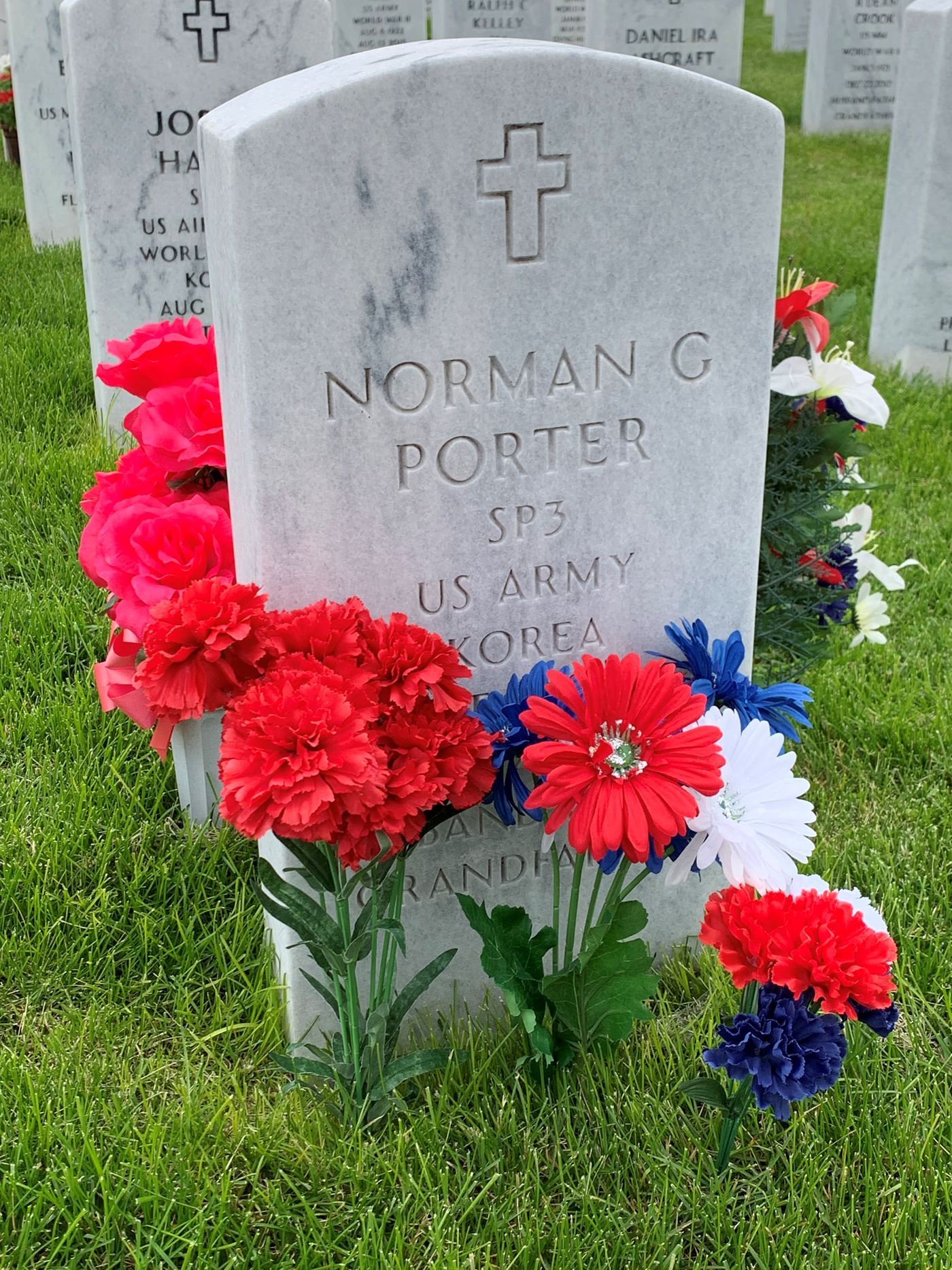 <i class="material-icons" data-template="memories-icon">message</i><br/>Norman Porter, Army<br/><div class='remember-wall-long-description'>Dad, you are missed everyday.</div><a class='btn btn-primary btn-sm mt-2 remember-wall-toggle-long-description' onclick='initRememberWallToggleLongDescriptionBtn(this)'>Learn more</a>