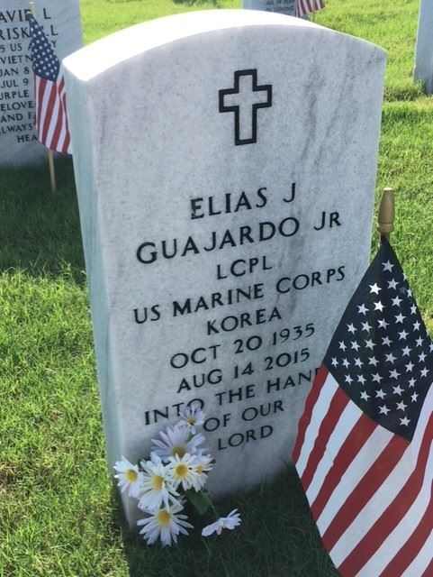 <i class="material-icons" data-template="memories-icon">account_balance</i><br/>ELIAS J. GUAJARDO  JR., Marine Corps<br/><div class='remember-wall-long-description'>Miss you brother, I love you! Love your little sister Rosemary.</div><a class='btn btn-primary btn-sm mt-2 remember-wall-toggle-long-description' onclick='initRememberWallToggleLongDescriptionBtn(this)'>Learn more</a>