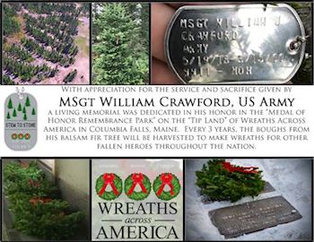 <i class="material-icons" data-template="memories-icon">account_balance</i><br/>William Crawford<br/><div class='remember-wall-long-description'>CMOH MSgt William Crawford</div><a class='btn btn-primary btn-sm mt-2 remember-wall-toggle-long-description' onclick='initRememberWallToggleLongDescriptionBtn(this)'>Learn more</a>