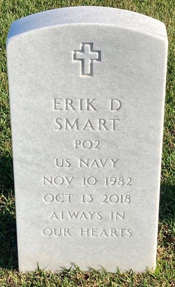 <i class="material-icons" data-template="memories-icon">account_balance</i><br/>Erik Smart, Navy<br/><div class='remember-wall-long-description'>Erik Smart, we miss you and Derrick daily! Your Young men and Young lady are making you proud! We Love You! Troy, Monica, Jamison and Ethan</div><a class='btn btn-primary btn-sm mt-2 remember-wall-toggle-long-description' onclick='initRememberWallToggleLongDescriptionBtn(this)'>Learn more</a>