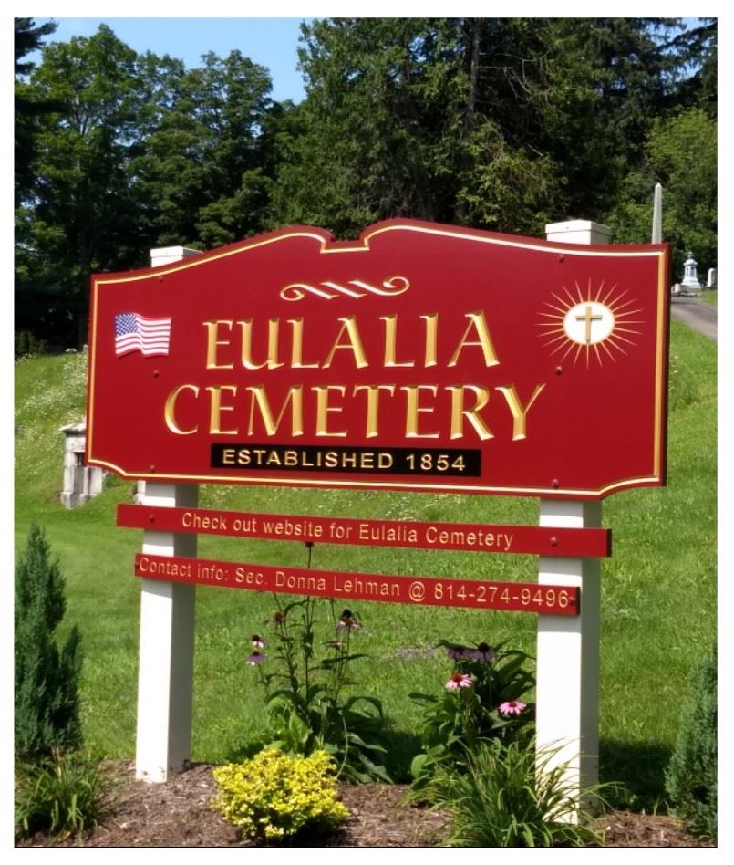 Eulalia Cemetery has 337 veterans buried at this time.  It is located on Route 6