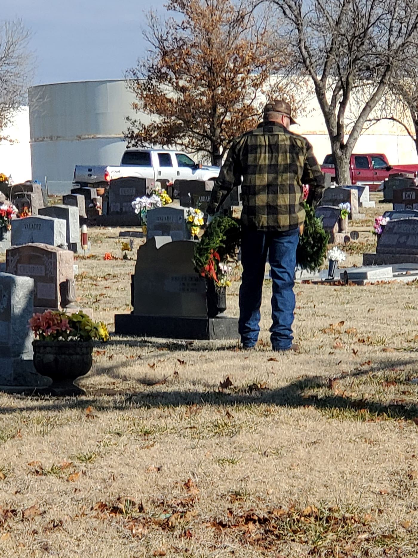 Placing Wreaths at Sunset Lawns