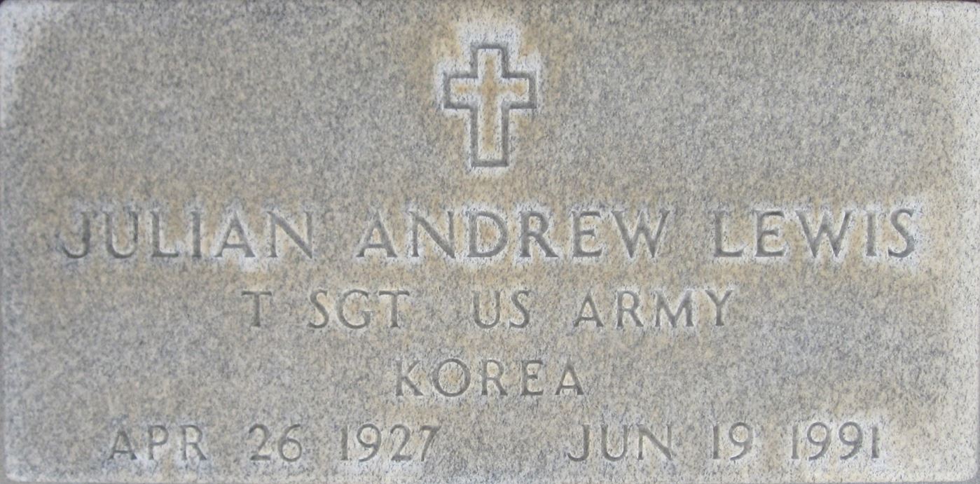 <i class="material-icons" data-template="memories-icon">cloud</i><br/>Julian Andrew Lewis<br/><div class='remember-wall-long-description'>Julian Andrew Lewis - Technical Sergeant - United States Army - Korea - April 26, 1927 - June 19, 1992</div><a class='btn btn-primary btn-sm mt-2 remember-wall-toggle-long-description' onclick='initRememberWallToggleLongDescriptionBtn(this)'>Learn more</a>