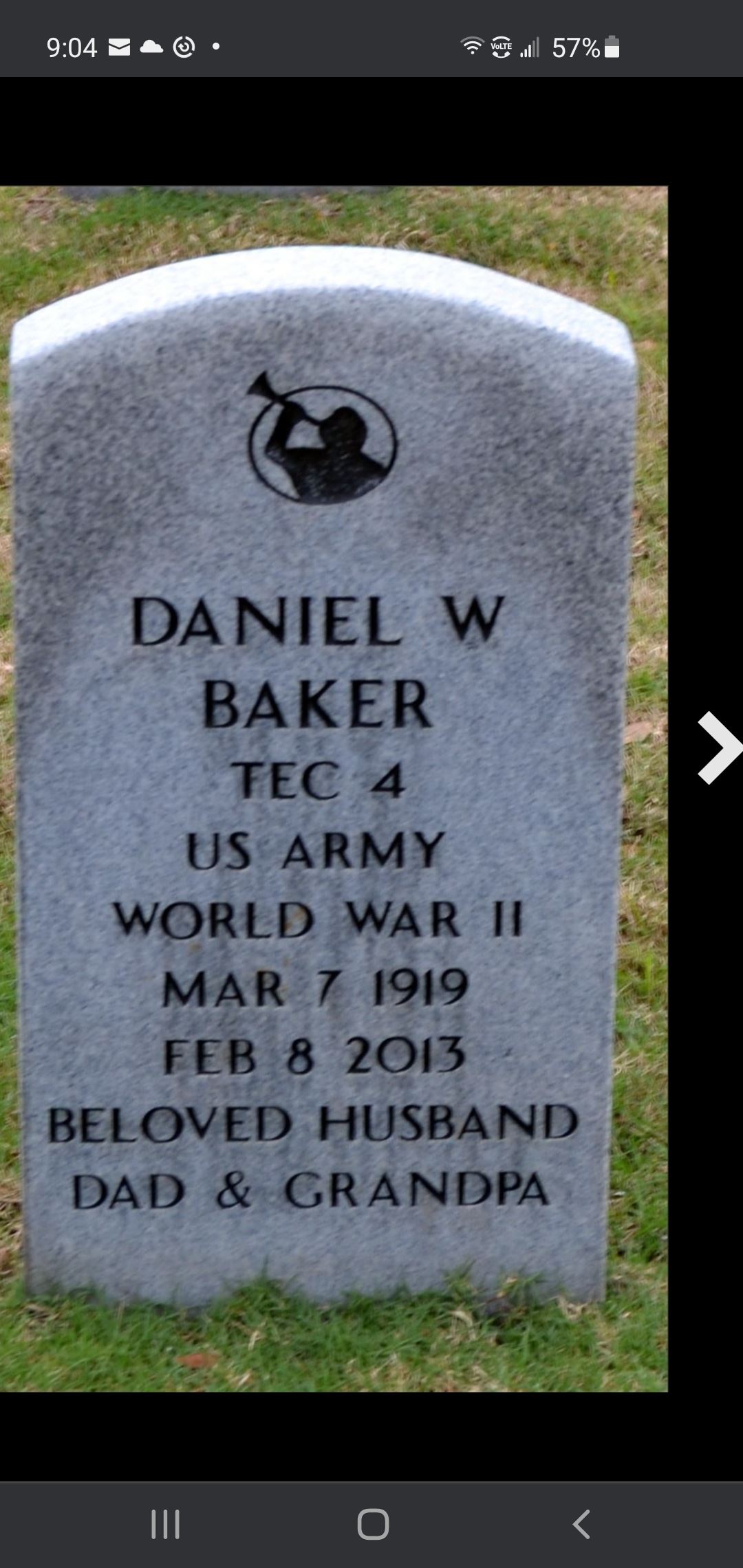 <i class="material-icons" data-template="memories-icon">message</i><br/>Daniel Baker, Army<br/><div class='remember-wall-long-description'>Dad, I love and miss you and Mom every day. I am so proud of the service you performed for our Country.</div><a class='btn btn-primary btn-sm mt-2 remember-wall-toggle-long-description' onclick='initRememberWallToggleLongDescriptionBtn(this)'>Learn more</a>