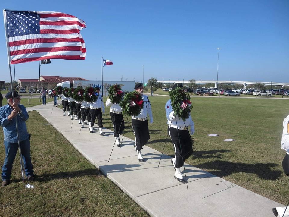 Arrival of Armed Forces Wreaths by CBSVC Memorial Honor Guard