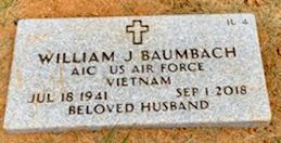 <i class="material-icons" data-template="memories-icon">account_balance</i><br/>William Baumbach, Air Force<br/><div class='remember-wall-long-description'>
  Christmas Isn’t the same without you, Cutie. I love and miss you like crazy.</div><a class='btn btn-primary btn-sm mt-2 remember-wall-toggle-long-description' onclick='initRememberWallToggleLongDescriptionBtn(this)'>Learn more</a>