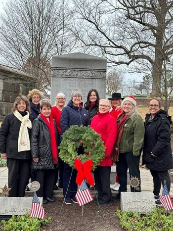 <i class="material-icons" data-template="memories-icon">message</i><br/>Indiana Veterans<br/><div class='remember-wall-long-description'>The Business and Professional Committee of the Caroline Scott Harrison Chapter, National Society of the Daughters of the American Revolution, is proud to sponsor eighteen wreaths towards the Military Sections of the Crown Hill Cemetery, Indianapolis, IN</div><a class='btn btn-primary btn-sm mt-2 remember-wall-toggle-long-description' onclick='initRememberWallToggleLongDescriptionBtn(this)'>Learn more</a>