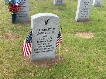 <i class="material-icons" data-template="memories-icon">account_balance</i><br/>Charles Sawyer, Air Force<br/><div class='remember-wall-long-description'>In remembrance of Charles R (Chucky) Sawyer ll.
  Haysville, Ks 1970-2020</div><a class='btn btn-primary btn-sm mt-2 remember-wall-toggle-long-description' onclick='initRememberWallToggleLongDescriptionBtn(this)'>Learn more</a>