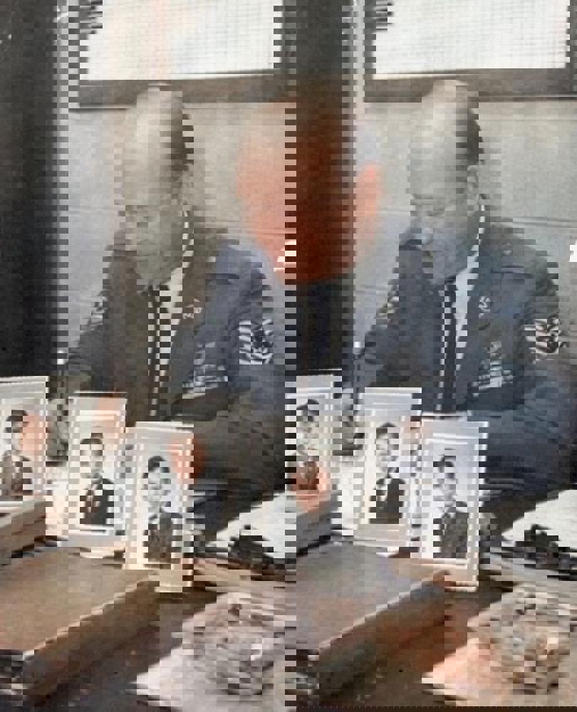 <i class="material-icons" data-template="memories-icon">account_balance</i><br/>James E Webster Sr, Air Force, SMSG<br/>Posted by: Elisabeth J Larkin<br/><div class='remember-wall-long-description'>In Memory of SMSG James E Webster, Sr.</div><a class='btn btn-primary btn-sm mt-2 remember-wall-toggle-long-description' onclick='initRememberWallToggleLongDescriptionBtn(this)'>Learn more</a>