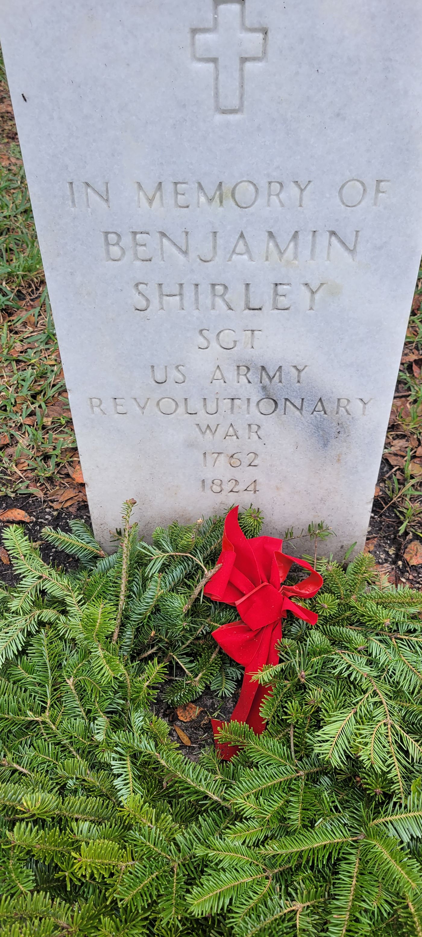 <i class="material-icons" data-template="memories-icon">card_giftcard</i><br/>Benjamin Shirley, Army<br/><div class='remember-wall-long-description'>Sgt. Benjamin Shirley, one of our First Patriots</div><a class='btn btn-primary btn-sm mt-2 remember-wall-toggle-long-description' onclick='initRememberWallToggleLongDescriptionBtn(this)'>Learn more</a>