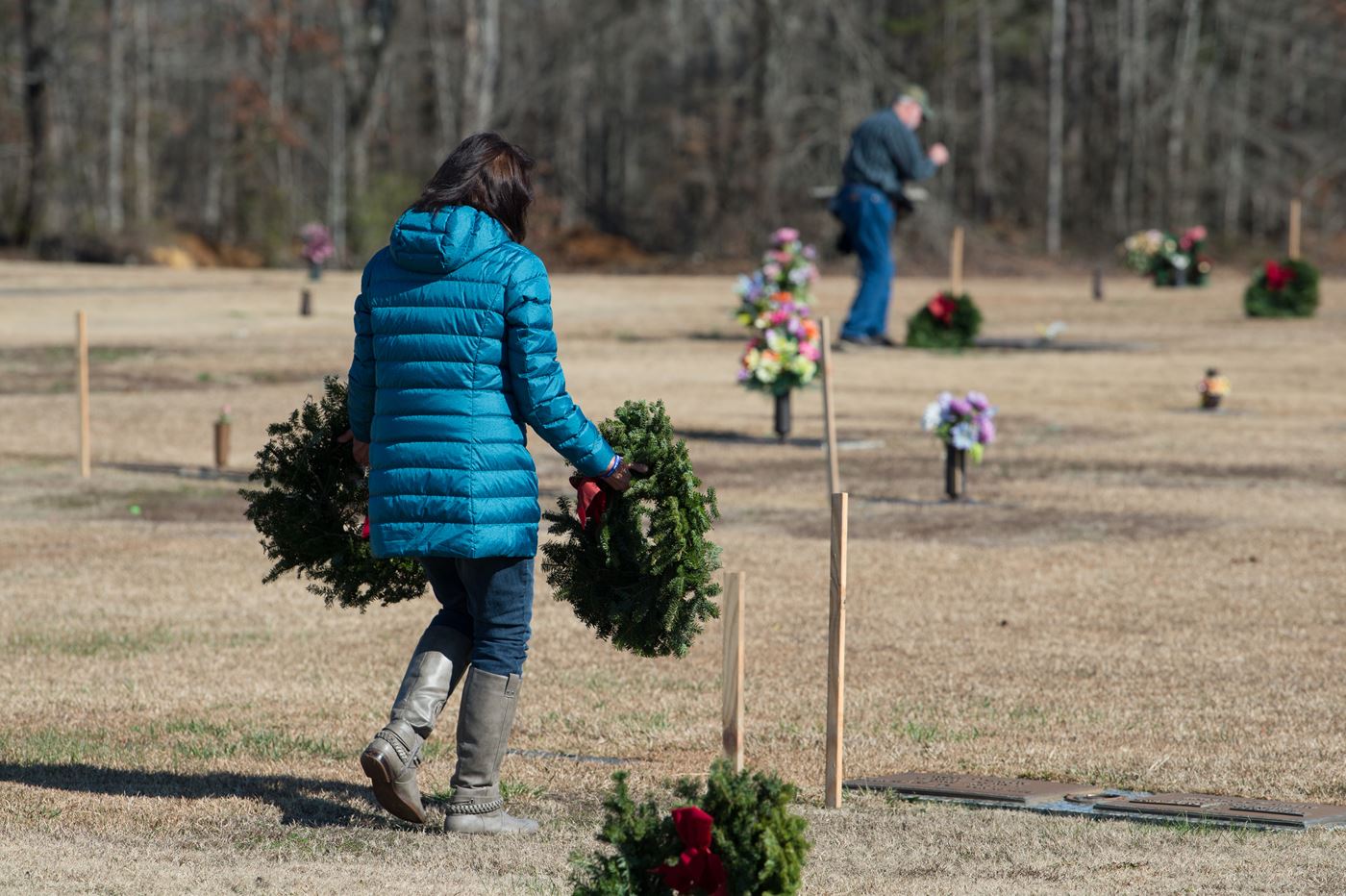 Placing Wreaths @ St. Clair Memorial Gardens