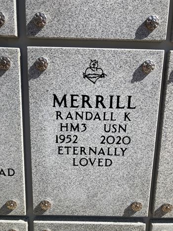 <i class="material-icons" data-template="memories-icon">stars</i><br/>Randall Merrill, Navy<br/><div class='remember-wall-long-description'>In memory of my husband, Randy. Sweetheart, I was supposed to spend the rest of my life with you and realized you spent the rest of YOUR LIFE with me! Thank you for all the beautiful days together and all the wonderful memories we made that allow me to get through each day without you. You were a funny and caring man to those lucky enough to get to know you. You still are my best friend, my soulmate...my everything! 

You are now my ANGEL so please wrap your wings around me each and every day. I'll miss you until the day we're TOGETHER again!

Remembering you is easy, I do it every day. Missing you is a heartache that NEVER goes away! XOXO</div><a class='btn btn-primary btn-sm mt-2 remember-wall-toggle-long-description' onclick='initRememberWallToggleLongDescriptionBtn(this)'>Learn more</a>