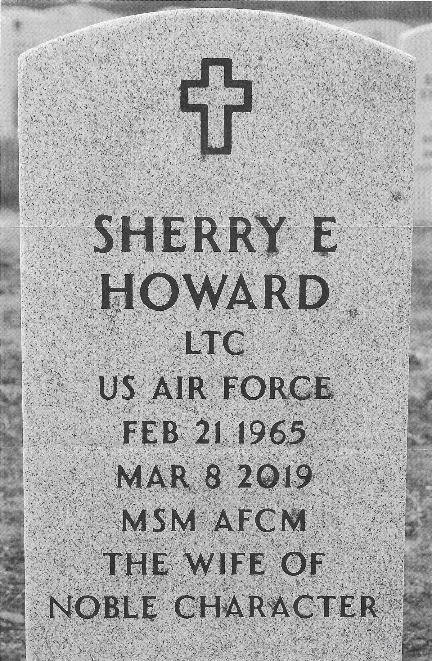 <i class="material-icons" data-template="memories-icon">message</i><br/>Sherry Howard, Air Force<br/><div class='remember-wall-long-description'>Sherry,
Honey, the boys and I miss you very much. You would be very proud of their achievements and most importantly their character. Thanks be to God for bringing you and I together and the life we had. By the grace of God through Jesus Christ we will be together again. I love you, your Husband.</div><a class='btn btn-primary btn-sm mt-2 remember-wall-toggle-long-description' onclick='initRememberWallToggleLongDescriptionBtn(this)'>Learn more</a>