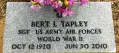 <i class="material-icons" data-template="memories-icon">account_balance</i><br/>Bert Lloyd Tapley, Army<br/><div class='remember-wall-long-description'>Rev. Bert Lloyd Tapley - Sergeant - United States Army Air Forces - World War II - October 12th, 1920 - June 30th, 2010.</div><a class='btn btn-primary btn-sm mt-2 remember-wall-toggle-long-description' onclick='initRememberWallToggleLongDescriptionBtn(this)'>Learn more</a>