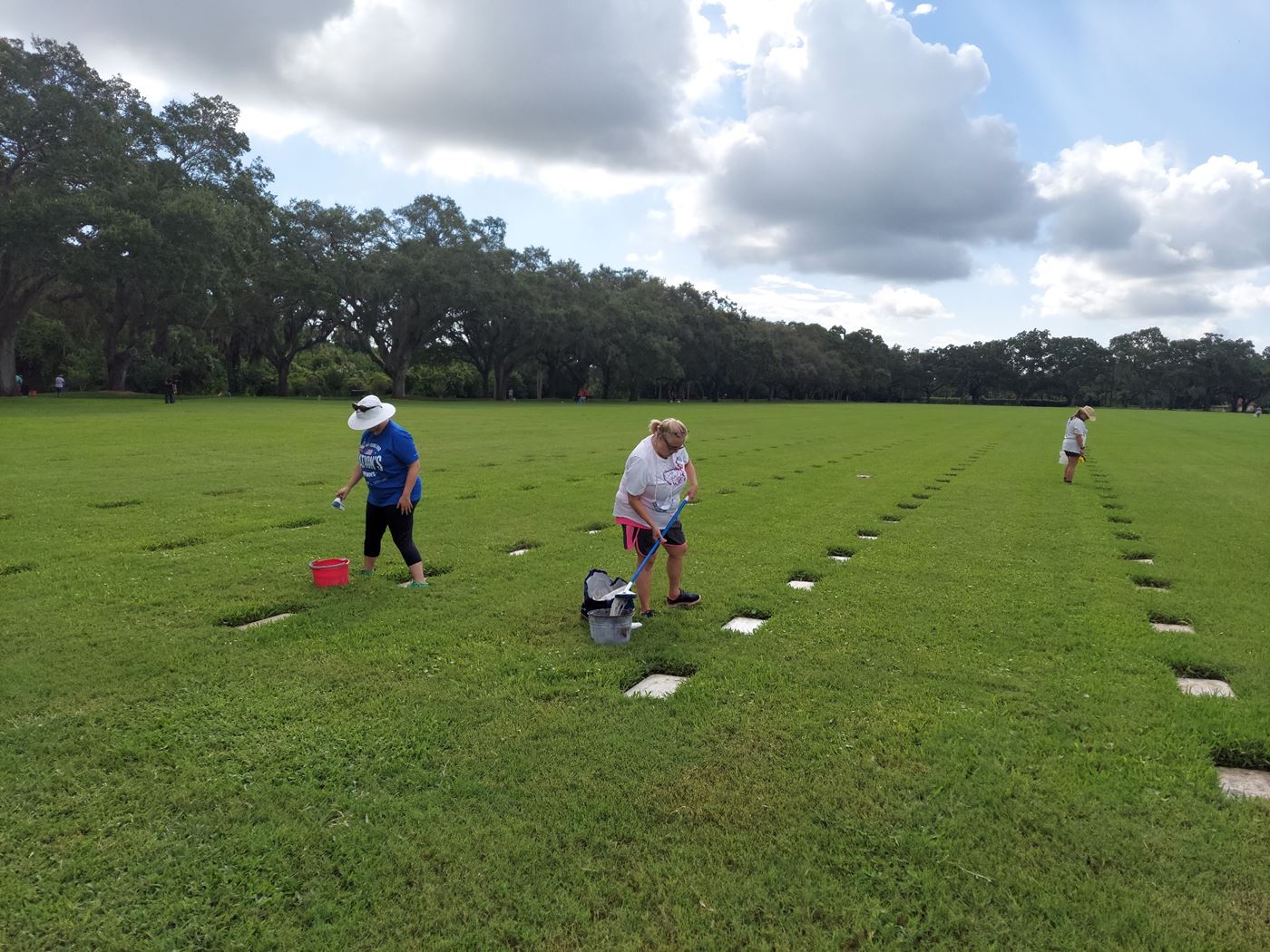 Volunteers cleaned over 1500 grave markers on 9-10-21.