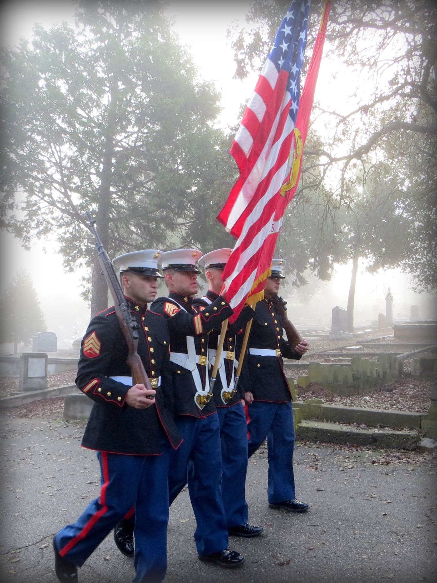 Opening ceremony at Mt. Hope Cemetery, Morgan Hill, California