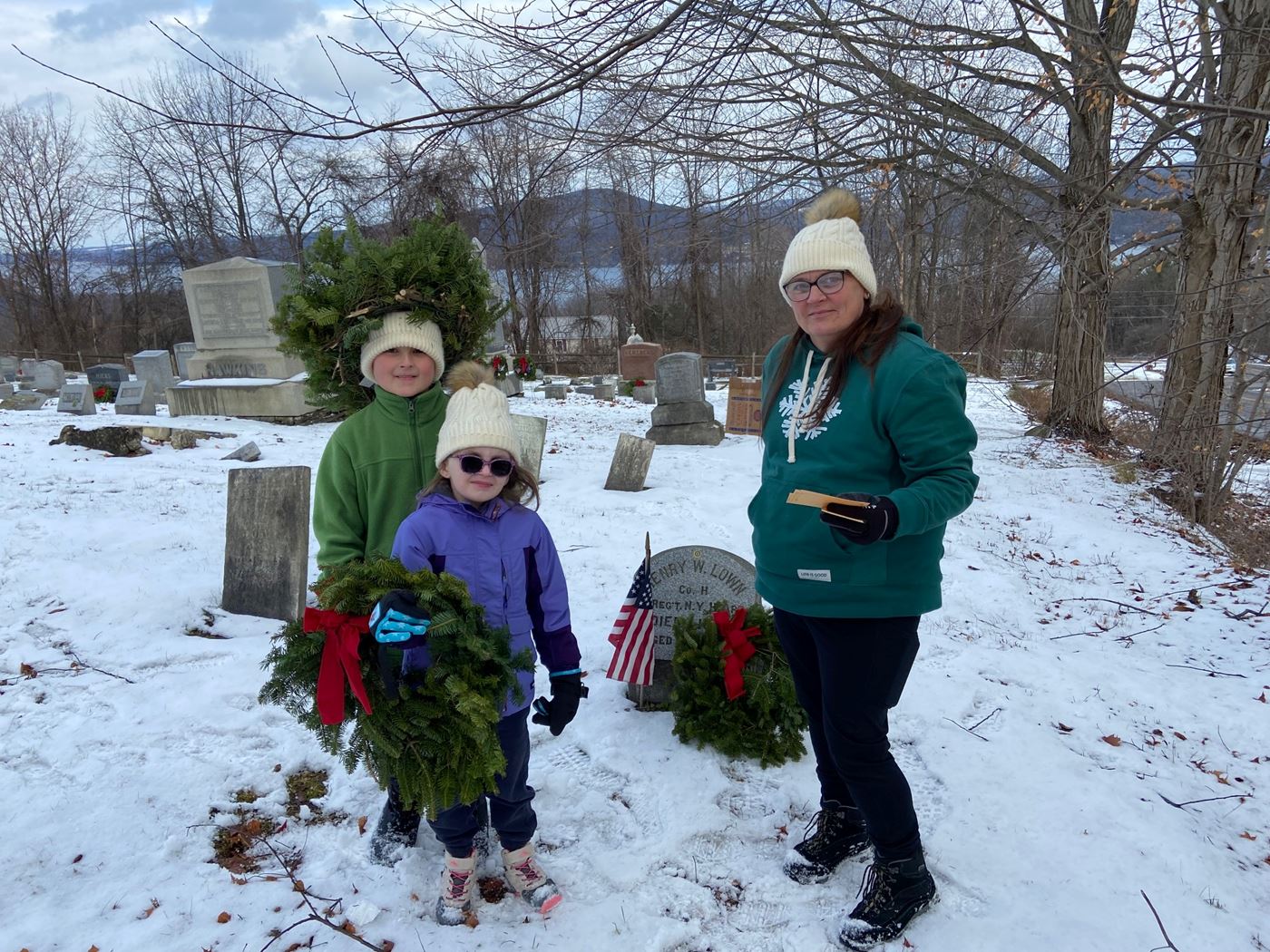 Volunteers at the Coye Cemetery, 2022