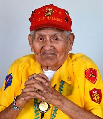 <i class="material-icons" data-template="memories-icon">account_balance</i><br/>Chester Nez, Marine Corps<br/><div class='remember-wall-long-description'>
  For Chester Nez (Navajo), Dibeh Lizhiin. The last survivor of the First Twenty-nine Navajo Code Talkers. Ahehee shicheii. Rest Easy.</div><a class='btn btn-primary btn-sm mt-2 remember-wall-toggle-long-description' onclick='initRememberWallToggleLongDescriptionBtn(this)'>Learn more</a>