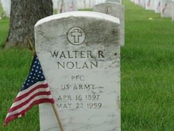 <i class="material-icons" data-template="memories-icon">account_balance</i><br/>Walter Robert Nolan, Army, Private First Class. Member of the famous 165th US inf. Co. K Rainbow Division (Fighting 69th) and was awarded a purple heart during WWI<br/>Born 4/16/1897<br/>Passed on 5/22/1959<br/>Posted by: Carolyn G.<br/><div class='remember-wall-long-description'>In memory of Walter Robert Nolan Sr. and Dorothea Klein Nolan
With much love, pride and respect for all of the wonderful stories we've heard over the years from your grandson Eddy.
Love, Carolyn, Mike, & your great-great grandchildren Sarah, Rebecca & Alex</div><a class='btn btn-primary btn-sm mt-2 remember-wall-toggle-long-description' onclick='initRememberWallToggleLongDescriptionBtn(this)'>Learn more</a>