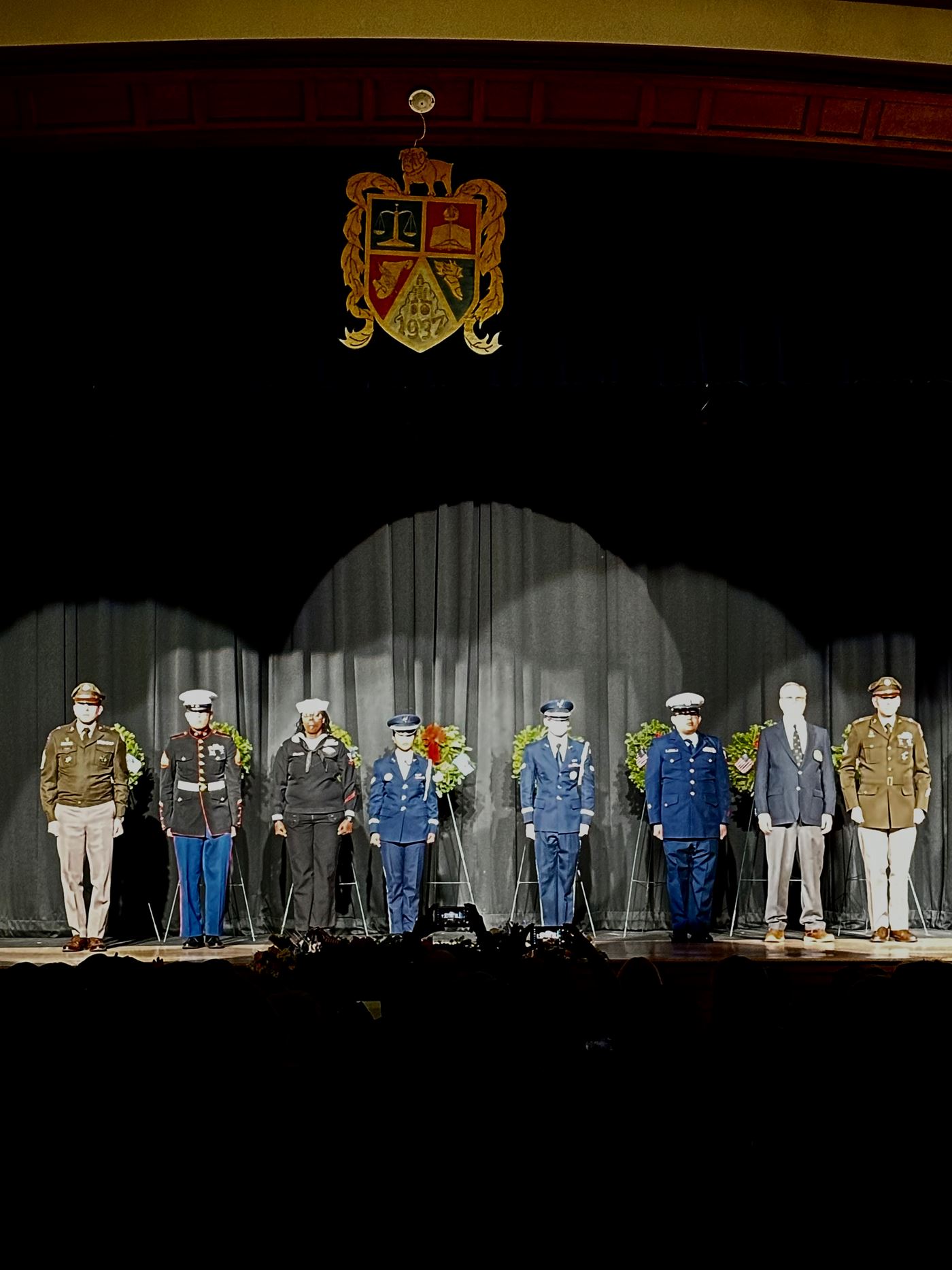 Active Duty and Retired Merchant Marine place ceremonial wreaths