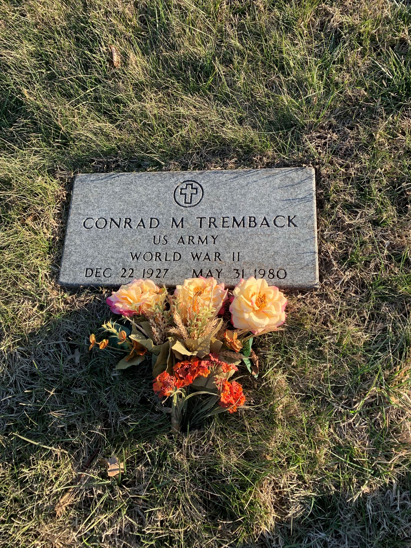 <i class="material-icons" data-template="memories-icon">account_balance</i><br/>Conrad Michael Tremback, Army<br/><div class='remember-wall-long-description'>In loving memory of my father, Mike Tremback</div><a class='btn btn-primary btn-sm mt-2 remember-wall-toggle-long-description' onclick='initRememberWallToggleLongDescriptionBtn(this)'>Learn more</a>