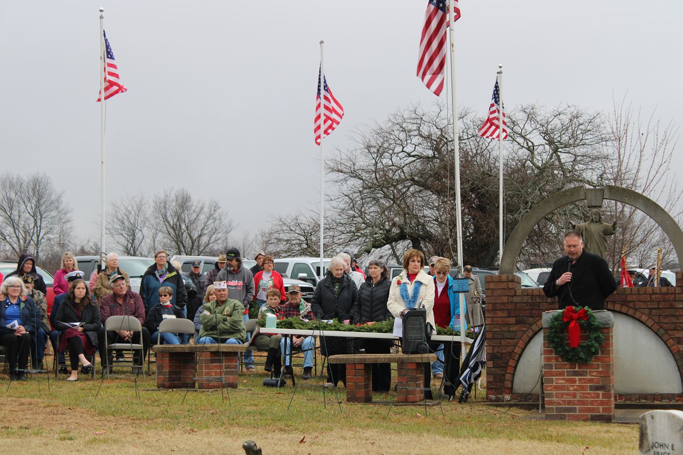 Veterans Memorial Cemetery, Mtn. View, MO, December 16, 2023, 1st Wreaths Across American Ceremony.&nbsp; <br>