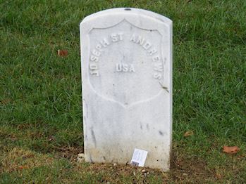 <i class="material-icons" data-template="memories-icon">account_balance</i><br/>Joseph St. Andrews, Army<br/><div class='remember-wall-long-description'>2019--PVT Joseph St. Andrews, 12th US Infantry, Civil War. POW Battle of Globe Tavern 1864. Died of illness due to Confederate mistreatment on October 13th, 1864, age 18, in Annapolis Army hospital. Buried the same day. He fought and died to preserve the Union. Uncle Joseph, rest in peace with honor--he is not forgotten!</div><a class='btn btn-primary btn-sm mt-2 remember-wall-toggle-long-description' onclick='initRememberWallToggleLongDescriptionBtn(this)'>Learn more</a>