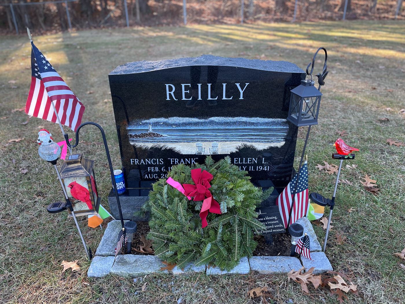 <i class="material-icons" data-template="memories-icon">account_balance</i><br/>Francis (Frank) P. Reilly, Army<br/><div class='remember-wall-long-description'>In loving memory of the best Dad and Papa, Frank Reilly.  We love and miss you so much! Thank you for your service to our country.  
Love, 
Kim, Brayden and Austin</div><a class='btn btn-primary btn-sm mt-2 remember-wall-toggle-long-description' onclick='initRememberWallToggleLongDescriptionBtn(this)'>Learn more</a>