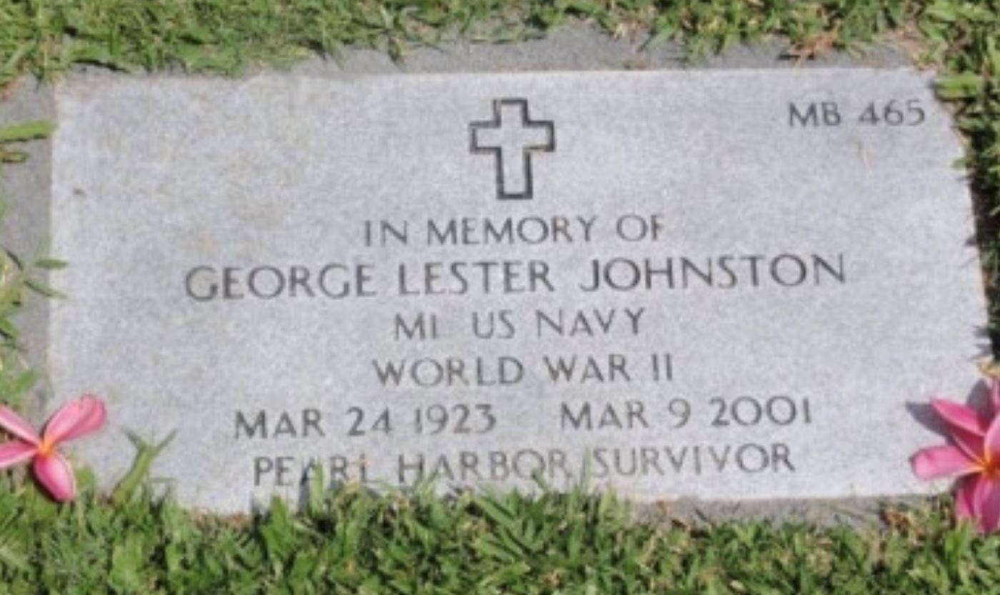 <i class="material-icons" data-template="memories-icon">account_balance</i><br/>George  Johnston, Navy, M1<br/>Served from 1941<br/>Born 3/24/1923<br/>Passed on 3/9/2001<br/>Posted by: Sherie D.<br/><div class='remember-wall-long-description'>Grandpa George L Johnston, Pearl Harbor Survivor</div><a class='btn btn-primary btn-sm mt-2 remember-wall-toggle-long-description' onclick='initRememberWallToggleLongDescriptionBtn(this)'>Learn more</a>