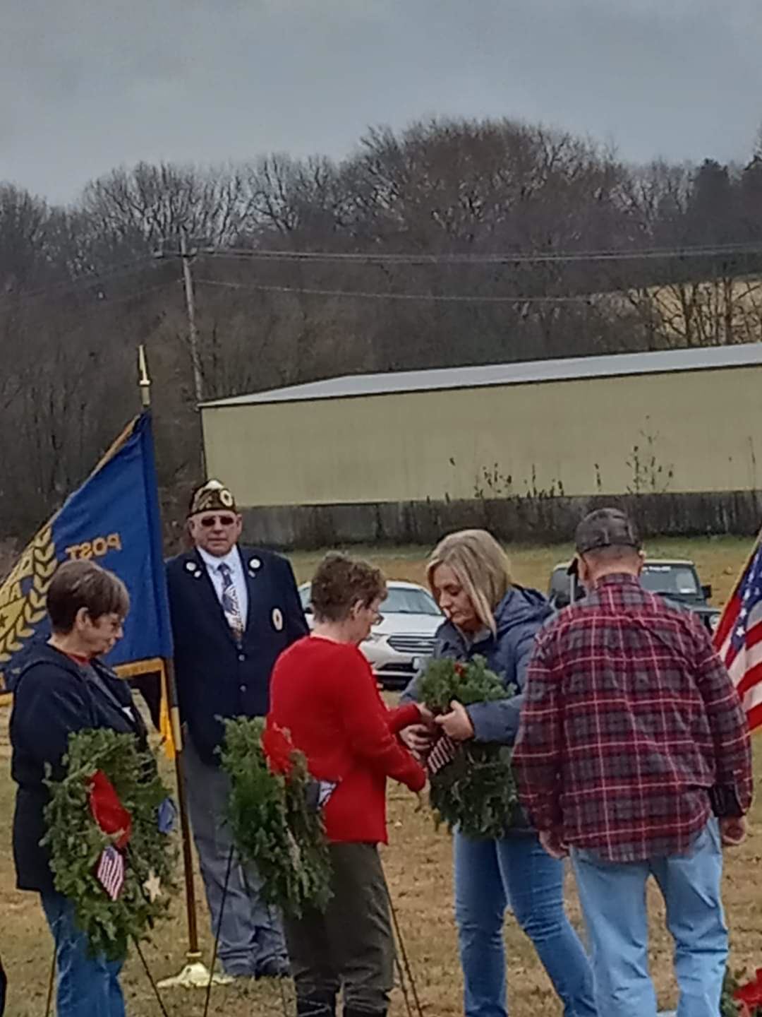 <div align="left">Kelly Barnett, Mtn. View, Missouri and Jim and Cathy Lunyou, West Plains, Missouri, placing the Gold Star Mothers and Families Ceremonial Wreath.&nbsp; Barnett's son, Marine Staff Sgt Darin Taylor Hoover, was killed on August 26, 2021 in Kabul, Afghanistan. Lunyou's son Staff Sergeant Steven Lunyon was killed on September 20, 1988 at Bogota`, Colombia<br></div>