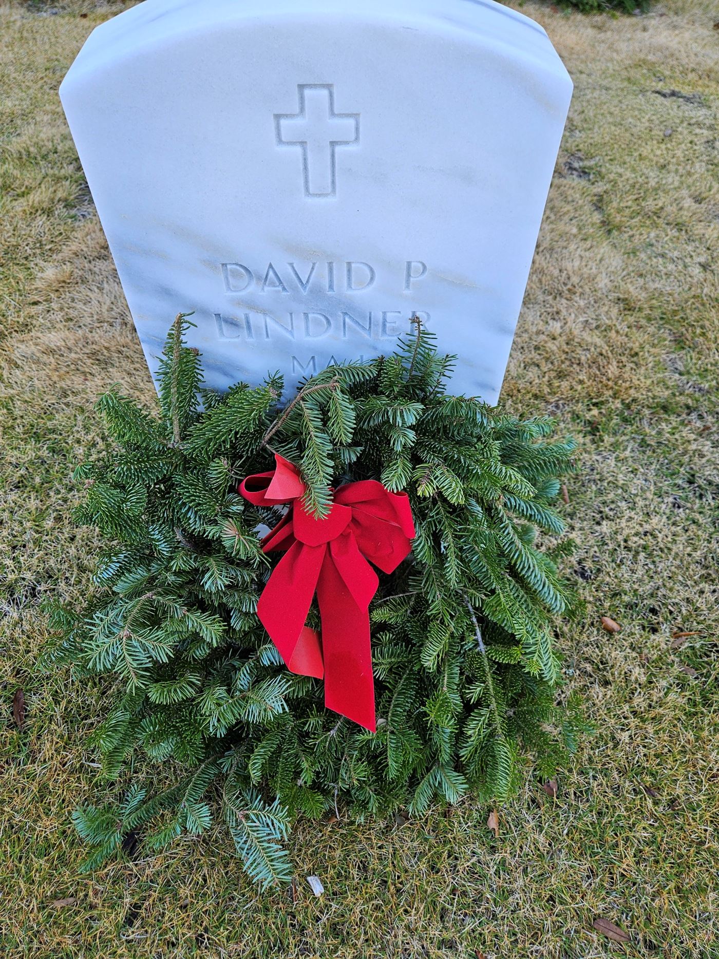 <i class="material-icons" data-template="memories-icon">chat_bubble</i><br/>David Lindner<br/><div class='remember-wall-long-description'>We miss you every day of the year, but especially during the holiday season, David. Rest well in beautiful Beaufort National Cemetery. Although we can't be there to place your wreath ourselves, the amazing volunteers there always make sure your name is said and your wreath is placed.</div><a class='btn btn-primary btn-sm mt-2 remember-wall-toggle-long-description' onclick='initRememberWallToggleLongDescriptionBtn(this)'>Learn more</a>