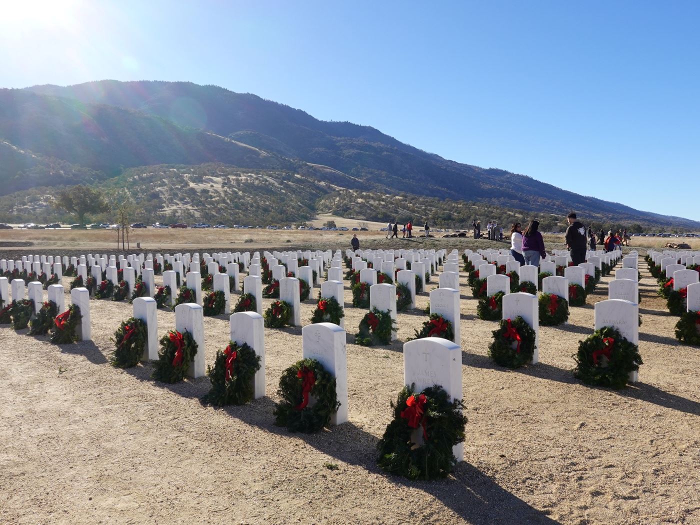 2023 WAA Day - Volunteers laying wreaths<br>