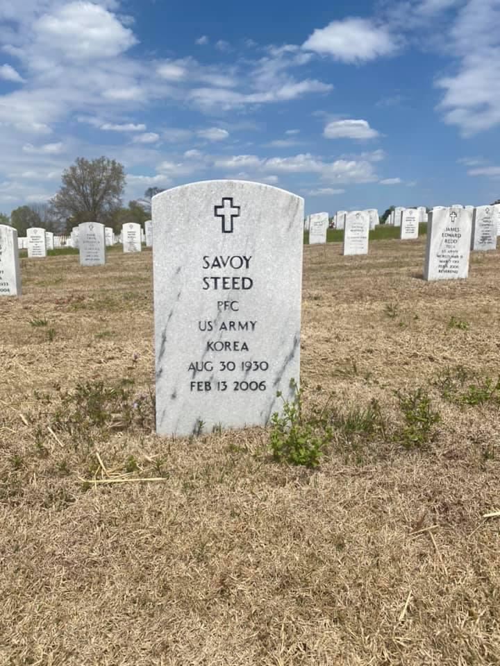 <i class="material-icons" data-template="memories-icon">stars</i><br/>Savoy  Steed, Army, Pfc<br/>Born 8/30/1930<br/>Passed on 2/13/2006<br/>Posted by: Antonio Young<br/><div class='remember-wall-long-description'>You will always be remembered!! The sacrifices you made for your family will never be forgotten ! Love your Grandson</div><a class='btn btn-primary btn-sm mt-2 remember-wall-toggle-long-description' onclick='initRememberWallToggleLongDescriptionBtn(this)'>Learn more</a>