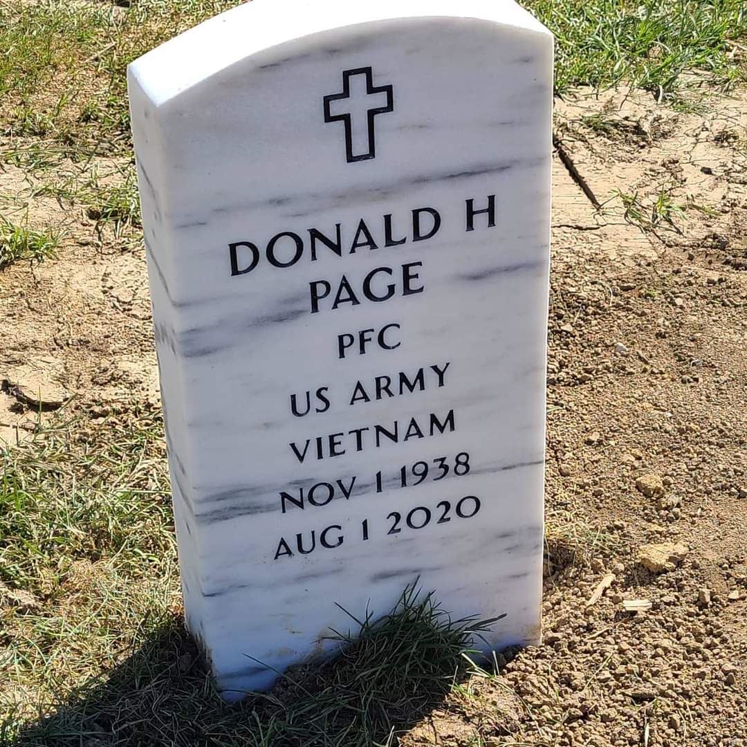 <i class="material-icons" data-template="memories-icon">message</i><br/>Donald  Page, Army<br/>Posted by: Jenn P.<br/><div class='remember-wall-long-description'>Dad, 
You are missed and we remember you daily with love.</div><a class='btn btn-primary btn-sm mt-2 remember-wall-toggle-long-description' onclick='initRememberWallToggleLongDescriptionBtn(this)'>Learn more</a>