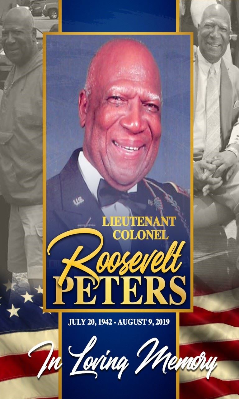 <i class="material-icons" data-template="memories-icon">account_balance</i><br/>Lt. Colonel Roosevelt Peters, Army<br/><div class='remember-wall-long-description'>In Loving Memory of Lt. Colonel Roosevelt Peters. Gone But Never Forgotten. We love you and we miss you.</div><a class='btn btn-primary btn-sm mt-2 remember-wall-toggle-long-description' onclick='initRememberWallToggleLongDescriptionBtn(this)'>Learn more</a>