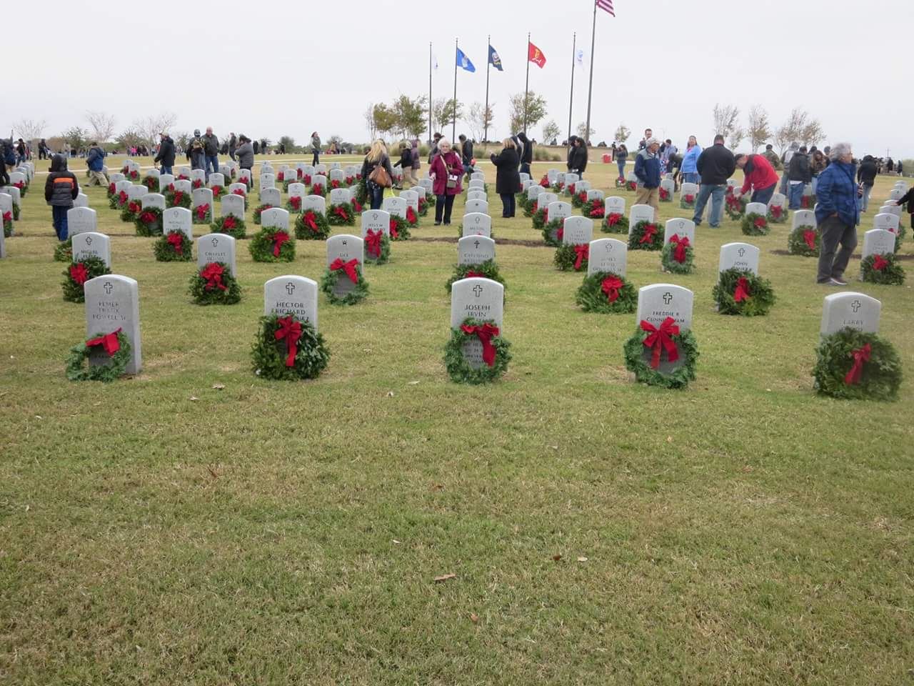 Wreaths placed at Coastal Bend State Veterans Cemetery