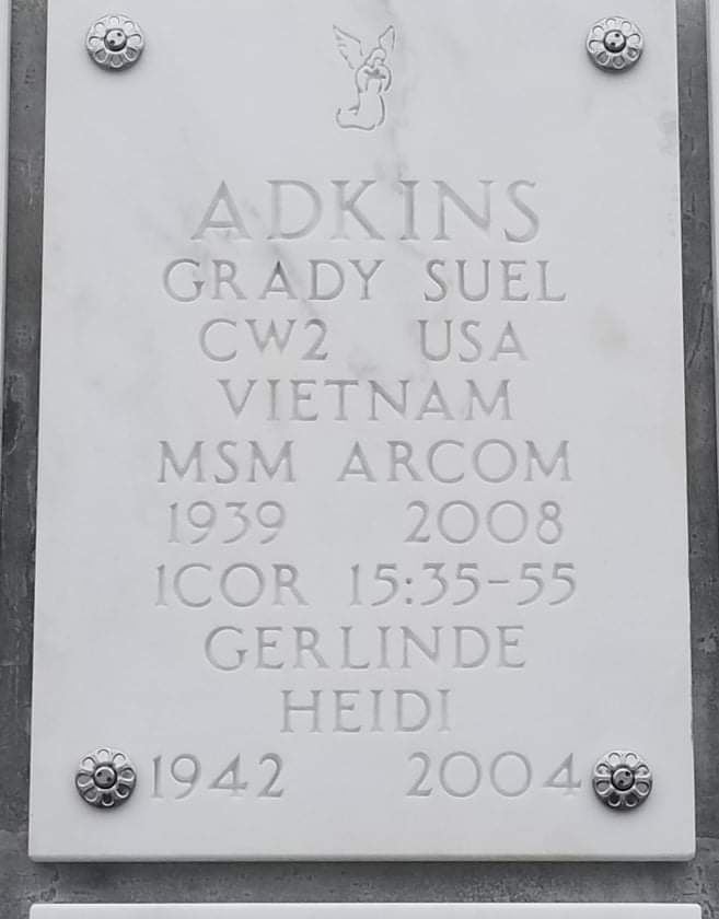 <i class="material-icons" data-template="memories-icon">cloud</i><br/>Grady Adkins, Army<br/><div class='remember-wall-long-description'>Opie & Omie we miss you so much!! You are in our hearts, and Love you forever ??</div><a class='btn btn-primary btn-sm mt-2 remember-wall-toggle-long-description' onclick='initRememberWallToggleLongDescriptionBtn(this)'>Learn more</a>