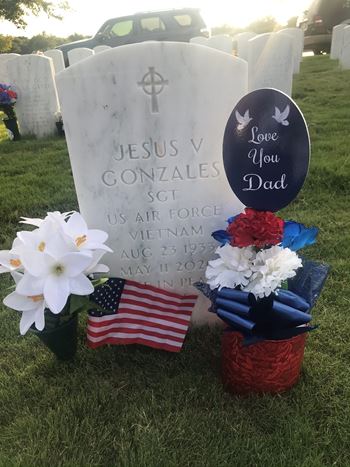 <i class="material-icons" data-template="memories-icon">cloud</i><br/>Jesus Gonzales, Air Force<br/><div class='remember-wall-long-description'>In Loving memory of our beloved Pops. We miss you every day.and pray that Christmas angels bring you sweet eternal rest.</div><a class='btn btn-primary btn-sm mt-2 remember-wall-toggle-long-description' onclick='initRememberWallToggleLongDescriptionBtn(this)'>Learn more</a>
