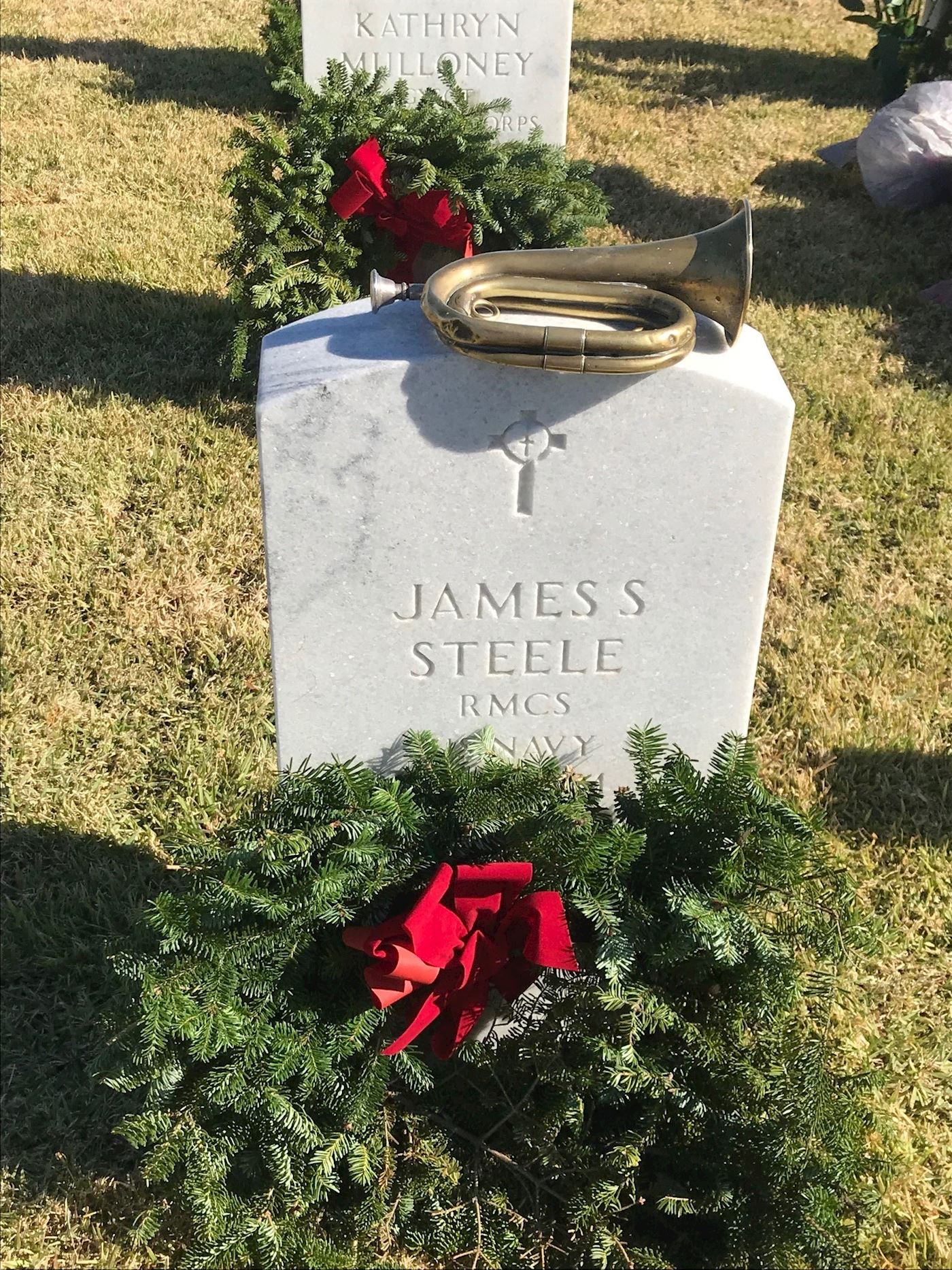 The Stone of RMCS James S. Steele, USN (Ret.), Grandfather of Conner Steele, Troop 522.  Why we do what we do.... Remember, Honor, Teach. 