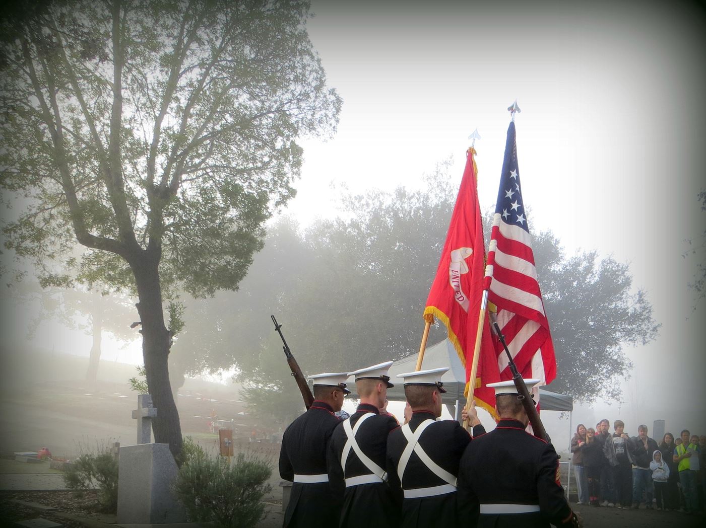 Passing of the Color Guard and placing of the flags