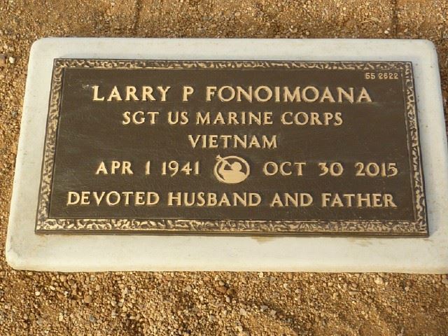 <i class="material-icons" data-template="memories-icon">stars</i><br/>Larry Fonoimoana, Marine Corps<br/><div class='remember-wall-long-description'>Larry Fonoimoana with love and gratitude for his service to our country.</div><a class='btn btn-primary btn-sm mt-2 remember-wall-toggle-long-description' onclick='initRememberWallToggleLongDescriptionBtn(this)'>Learn more</a>