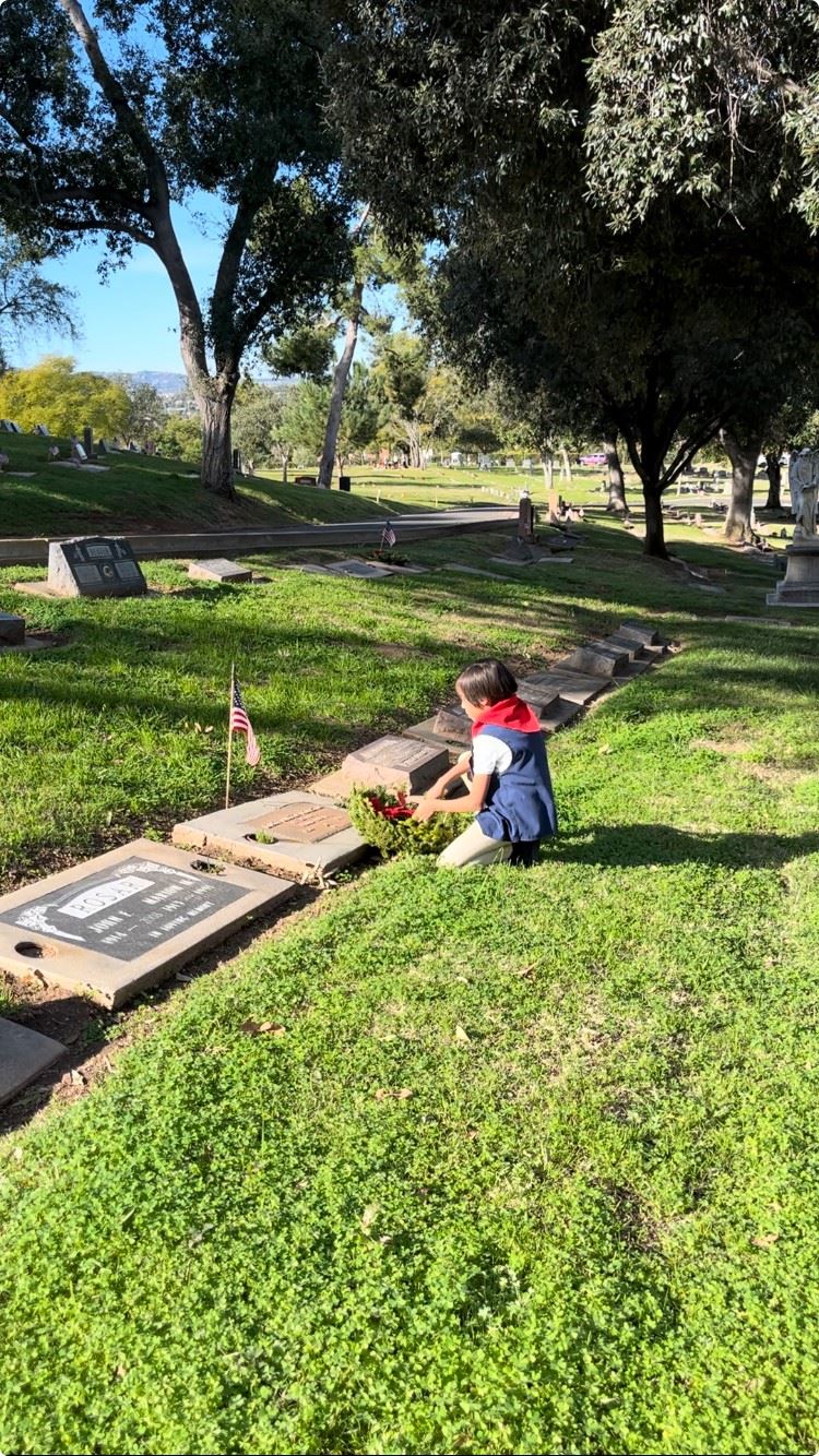 Sofia laying a wreath 2024