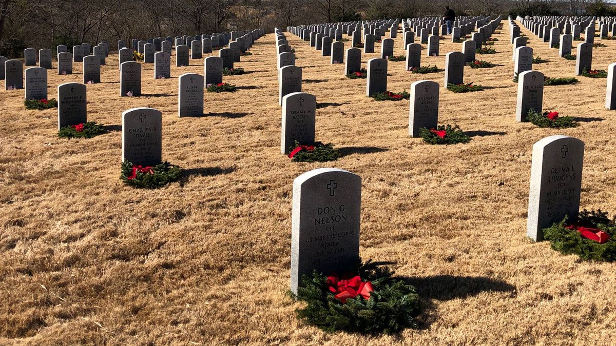 All graves had a wreath in 2019.
