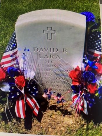 <i class="material-icons" data-template="memories-icon">account_balance</i><br/>David B. Lara, Army<br/><div class='remember-wall-long-description'>David B. Lara We love and miss you so much!</div><a class='btn btn-primary btn-sm mt-2 remember-wall-toggle-long-description' onclick='initRememberWallToggleLongDescriptionBtn(this)'>Learn more</a>