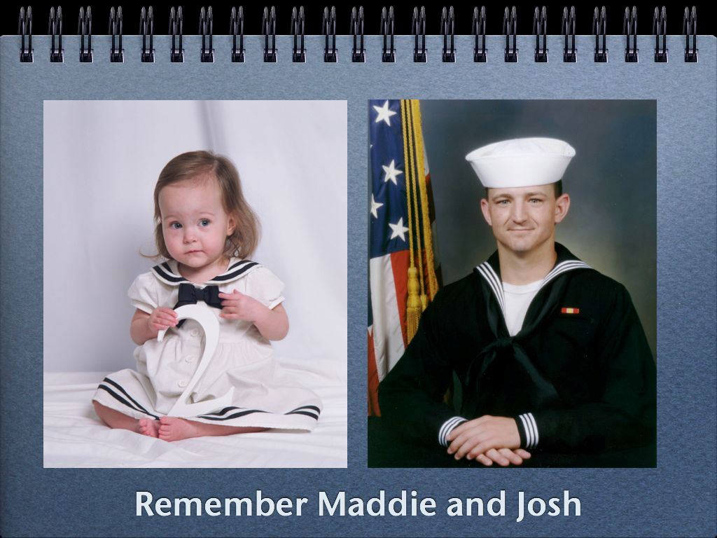 <i class="material-icons" data-template="memories-icon">chat_bubble</i><br/>Joshua Wayne Adkison, Navy, EN3<br/>Born 4/26/1983<br/>Passed on 1/27/2008<br/>Posted by: Mom/Grammy<br/><div class='remember-wall-long-description'>We are so proud of our son, Josh. A day does NOT go by we do not think of him and Madison, our granddaughter. They were killed by a drunk driver while he was relocating duty stations.</div><a class='btn btn-primary btn-sm mt-2 remember-wall-toggle-long-description' onclick='initRememberWallToggleLongDescriptionBtn(this)'>Learn more</a>