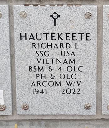 <i class="material-icons" data-template="memories-icon">account_balance</i><br/>Richard Hautekeete, Army<br/><div class='remember-wall-long-description'>Loving husband to Sherry, and father to Jeffery, Richard, Shelley, Bradley, and Alan</div><a class='btn btn-primary btn-sm mt-2 remember-wall-toggle-long-description' onclick='initRememberWallToggleLongDescriptionBtn(this)'>Learn more</a>