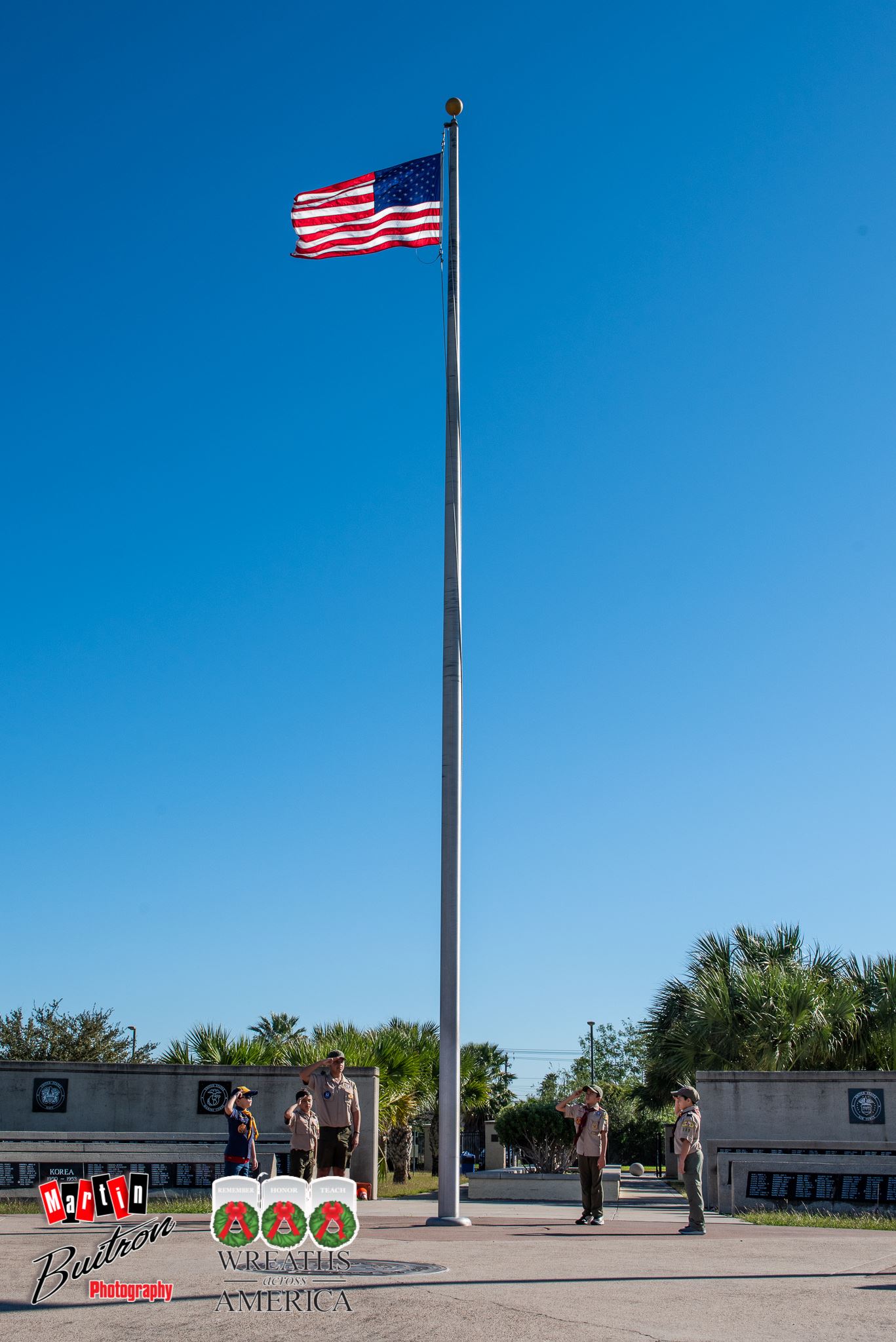 Our local boys scouts did the flag raising